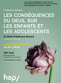 Conférence publique sur les conséquences du deuil sur les enfants et les adolescents par Marie-Frédérique Bacqué